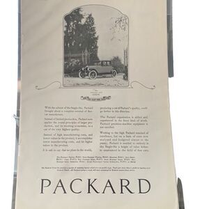 Vintage 1922 Packard The Single Six Coupe Ad Advertisement